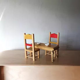 [40%OFF]French vintage doll house- dining table&chairs