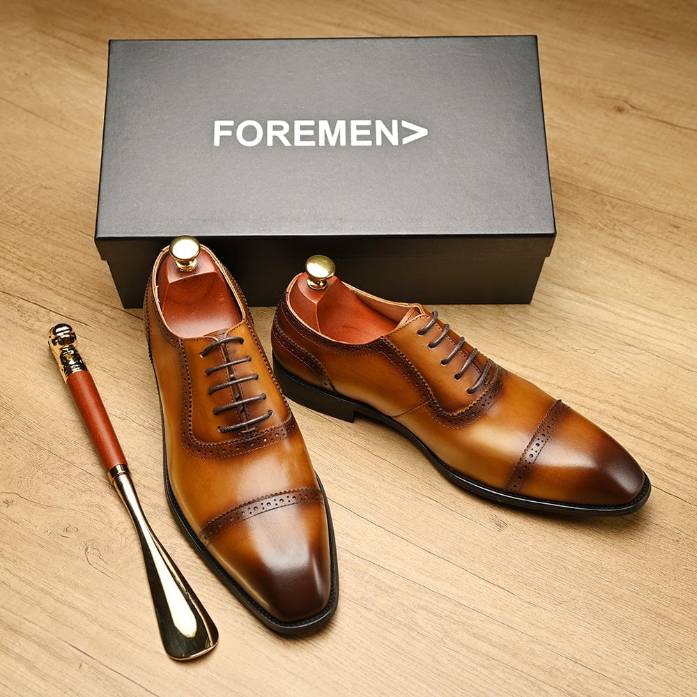 ALEX | Brown Cap Toe Oxfords