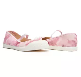 Amazon - Canvas Elastic Mary Jane Sneakers in Tie-Dye Pink