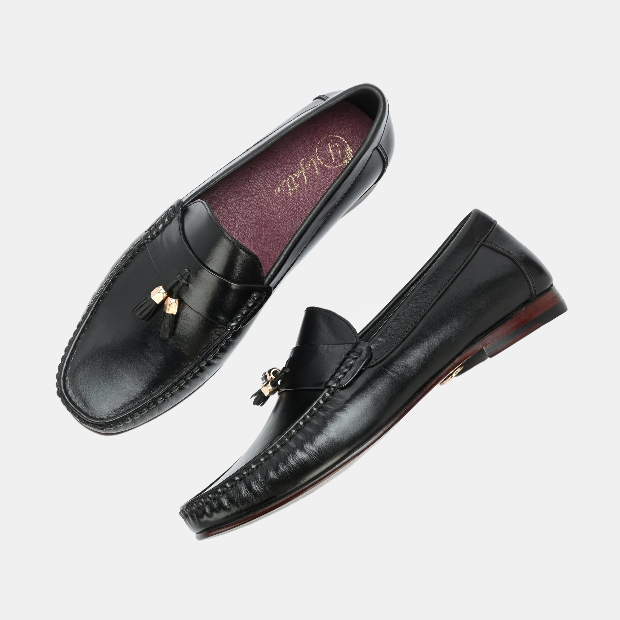 Black Tassel Loafers by Lafattio