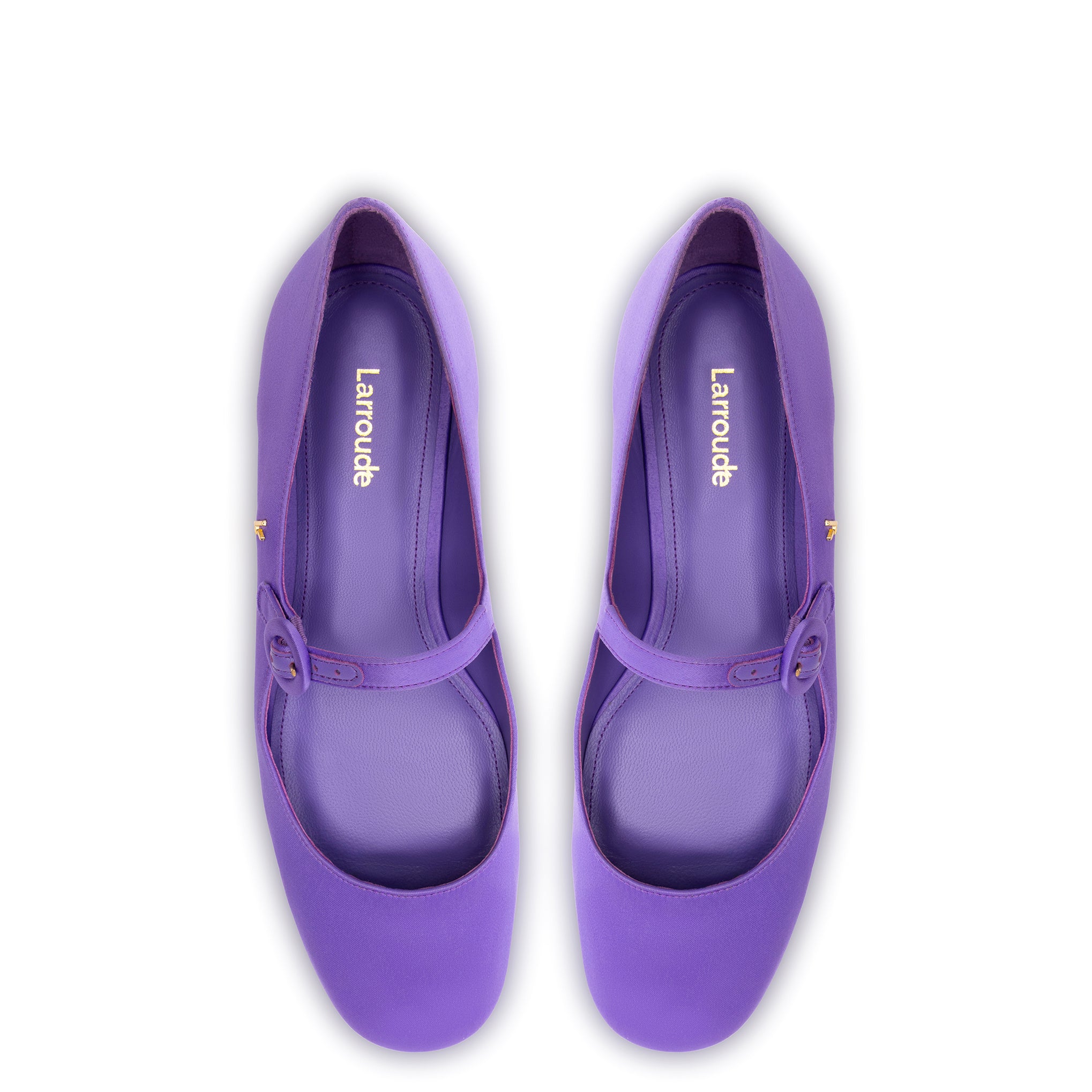 Blair Ballet Flat In Violet Satin