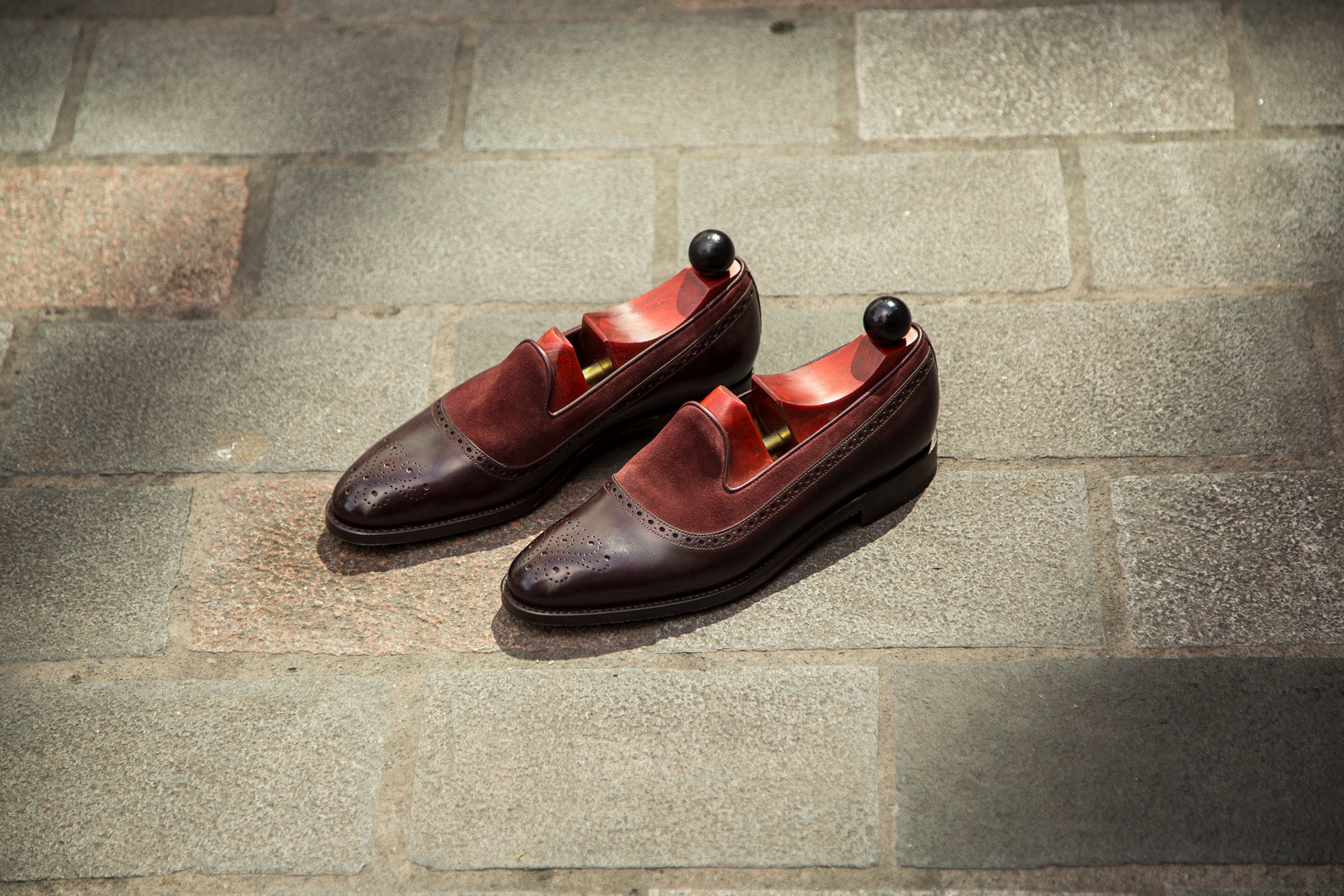 Bothell - MTO - Plum Museum Calf / Burgundy Suede - TMG Last - Single Leather Sole