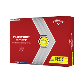 Callaway 2022 Chrome Soft Triple Track Golf Balls Yellow 12 Pack