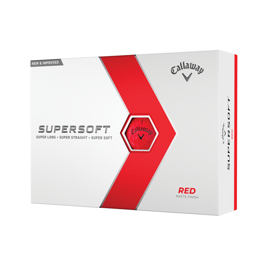 Callaway Supersoft 2023 Golf Balls - Matte Red