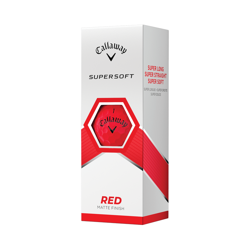 Callaway Supersoft 2023 Golf Balls - Matte Red