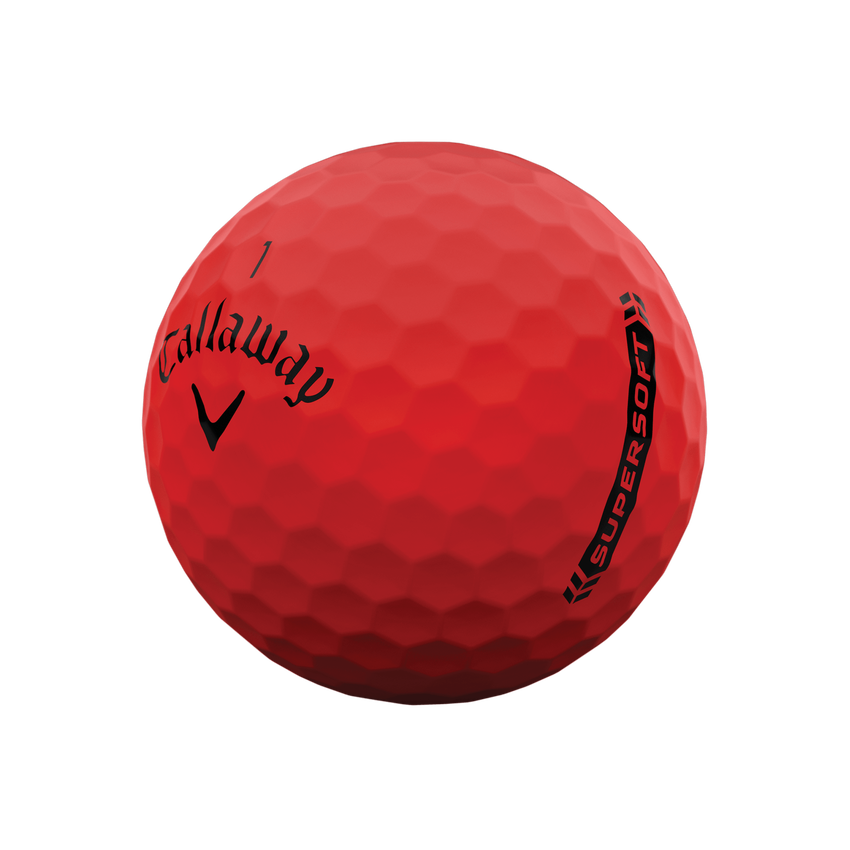 Callaway Supersoft 2023 Golf Balls - Matte Red