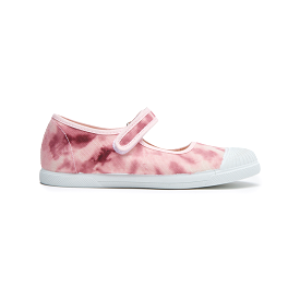 Canvas Mary Jane Sneakers in Tie Dye Pink