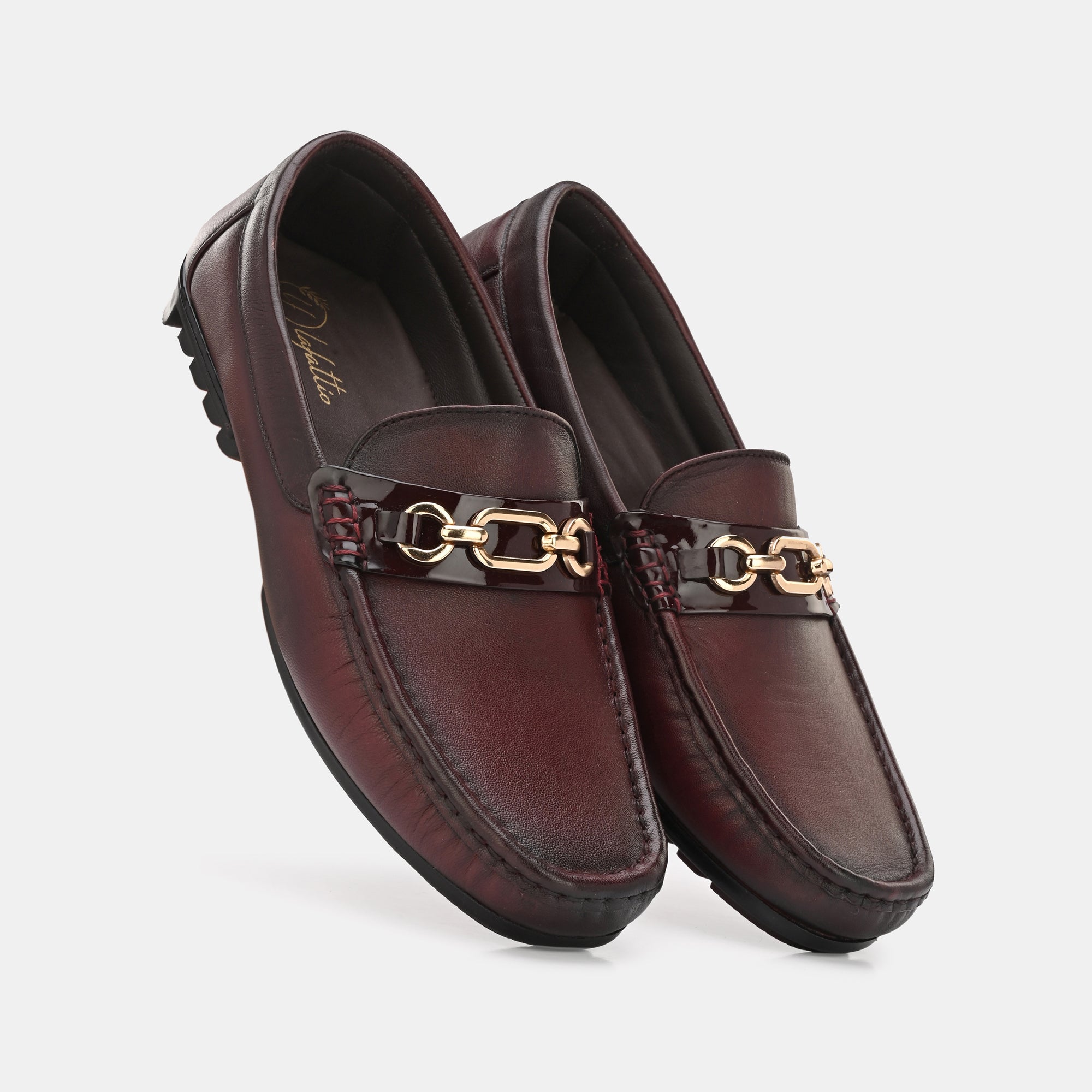 Cherry Buckled Loafers by Lafattio