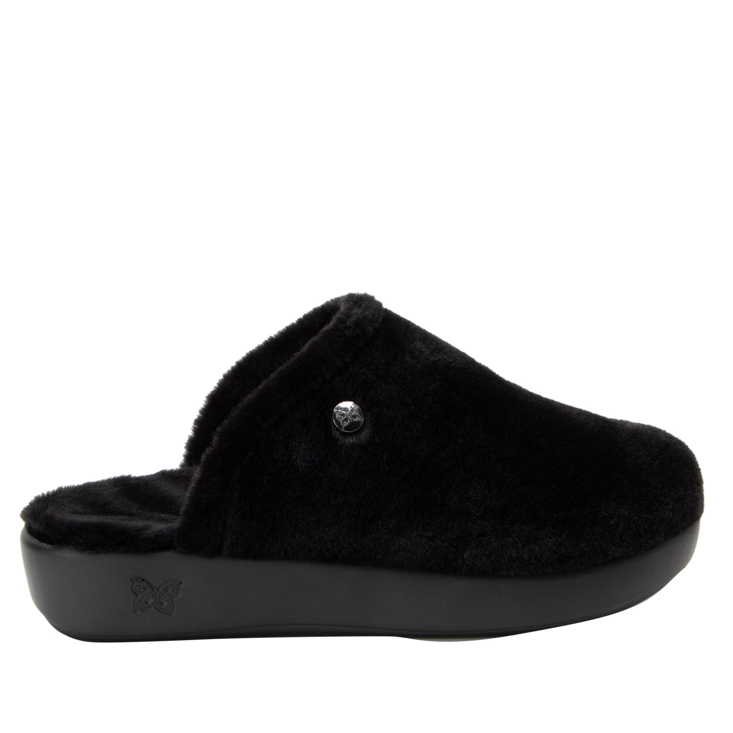 Comfee Fuzzy Wuzzy Black Slipper