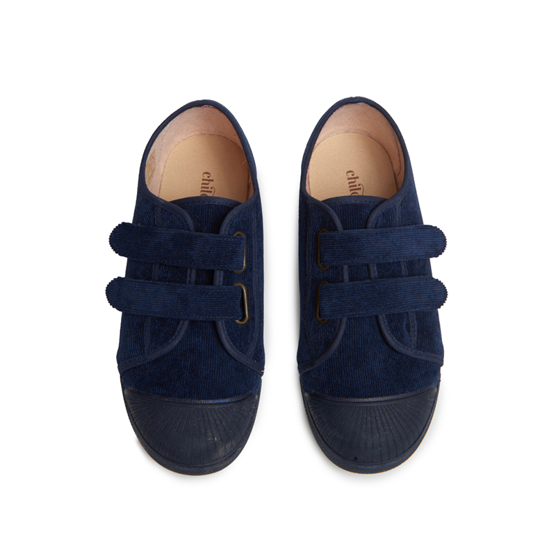 Corduroy Double Sneakers in Navy