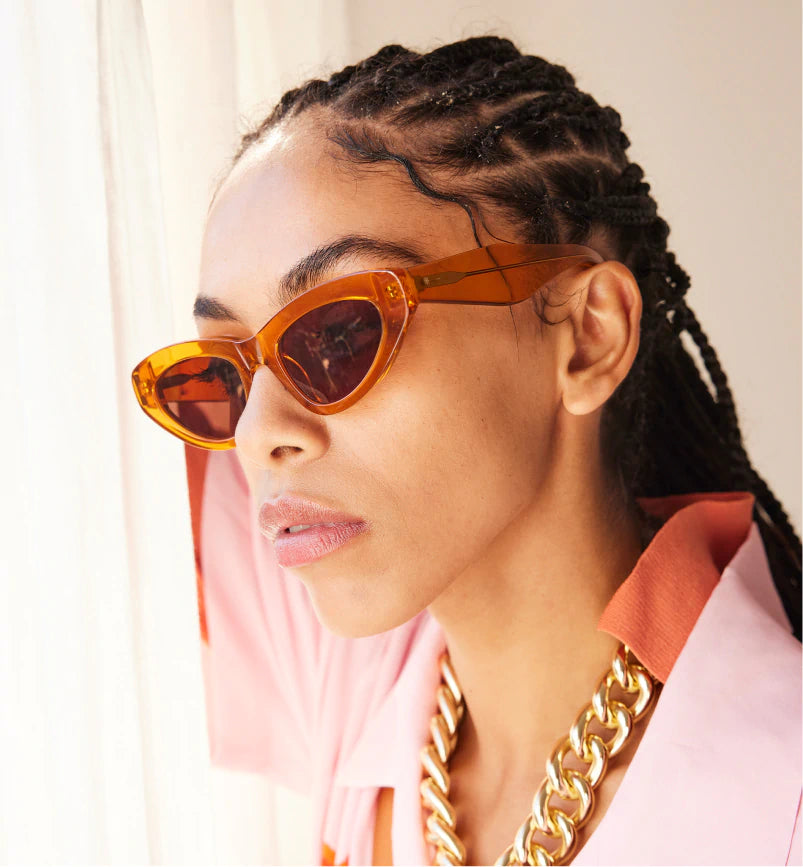 Cosmos Keeper Acetate Sunglasses | Burnt Orange with Smokey Brown Lens