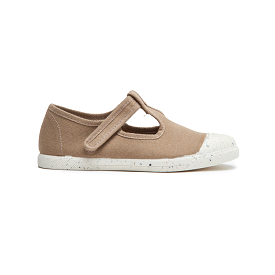 ECO-friendly T-band Sneakers in Camel