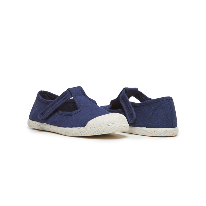 ECO-friendly T-band Sneakers in Navy