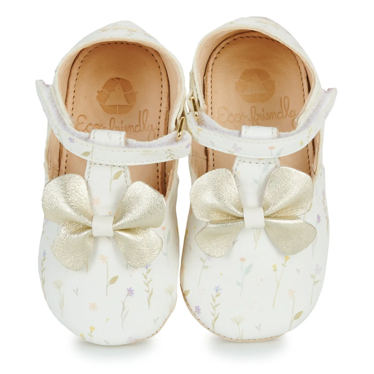 EZPZ Easy Peasy My Lillyp Papillon Blanc Imp chaussons cuir ballerine