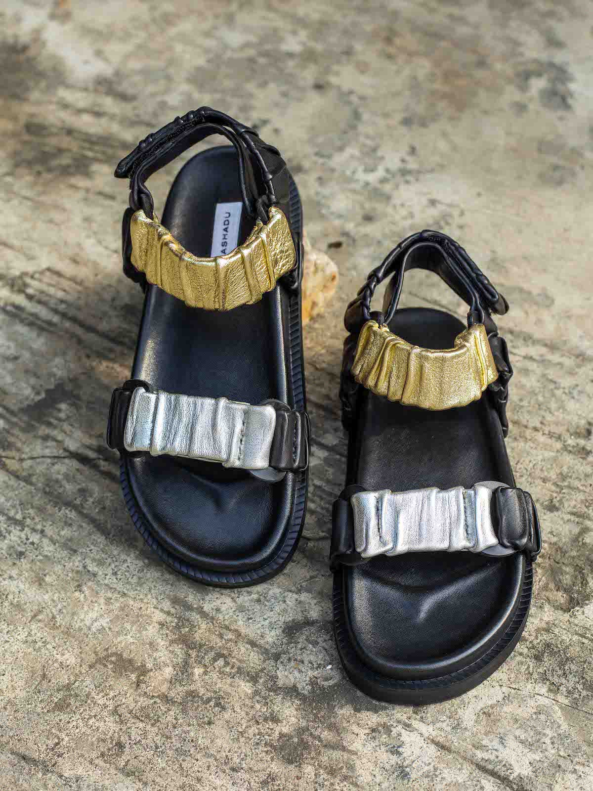 Gold & Silver Avery Sandals