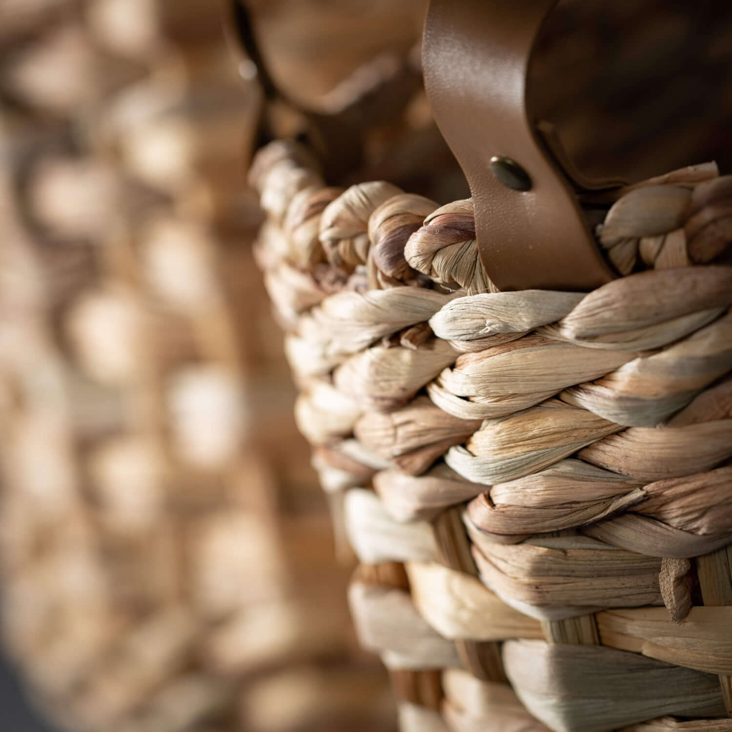 Handled Woven Wicker Baskets