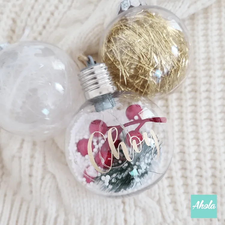 【Holiday Cheers】Christmas Built-in Lighting Baubles 名字可發光聖誕樹裝飾球