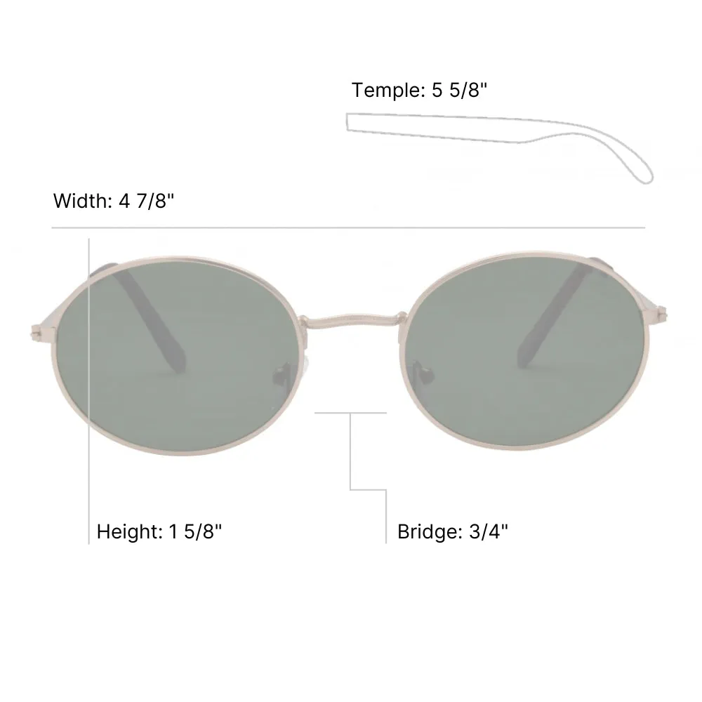 Hudson Oval Aviator Sunglasses