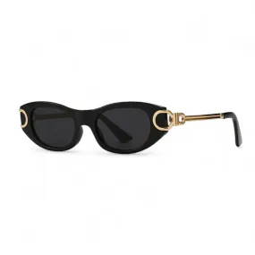 ILUV Gold Trim Cat Eye Classy Travel Sunglasses