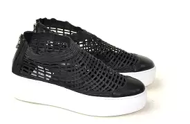 LAST PAIR 37- SPIDER BLACK PLATFORN SNEAKERS