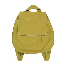 Linen backpack-mustard