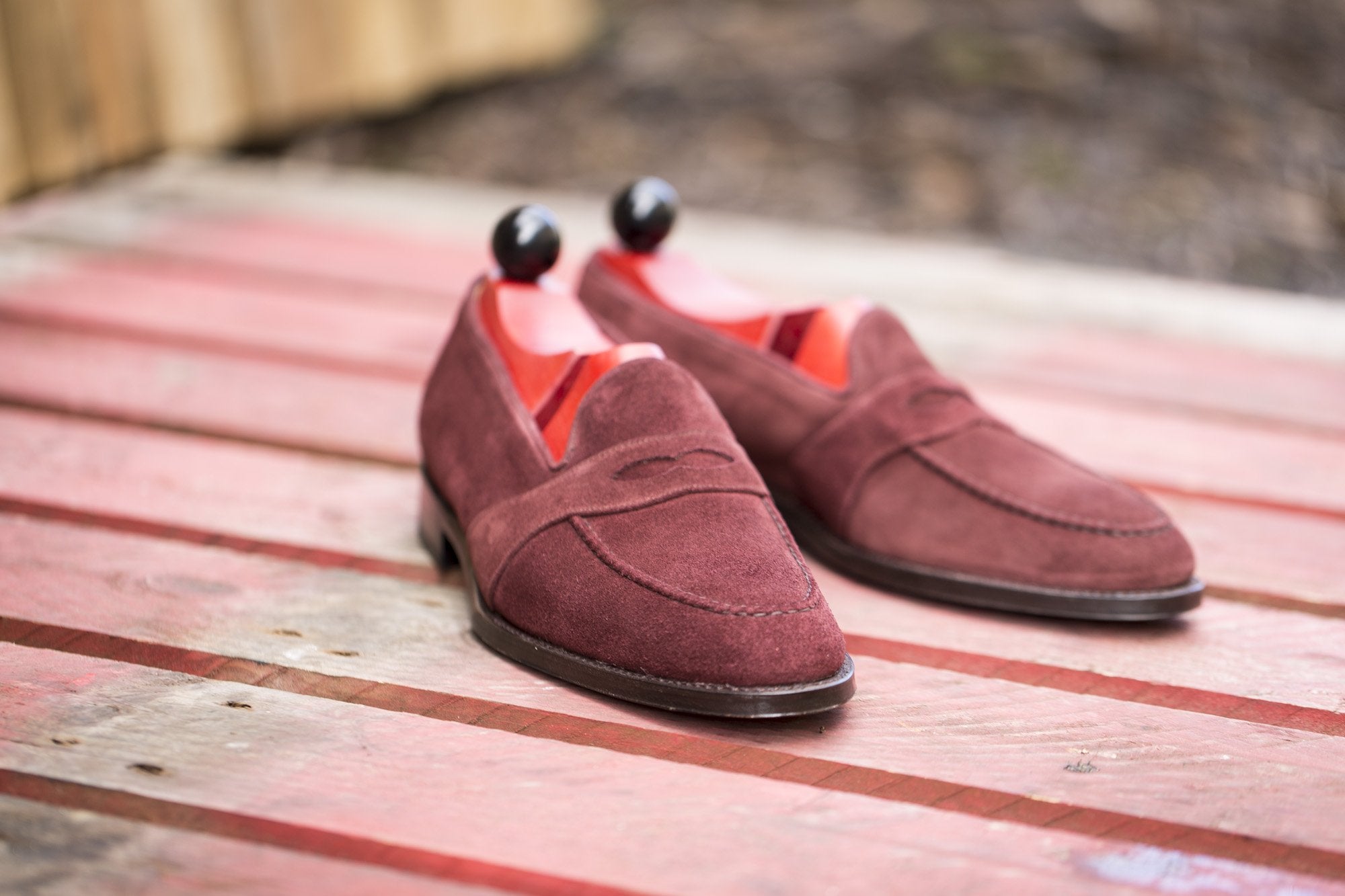 Madison - MTO - Burgundy Suede - TMG Last - Single Leather Sole