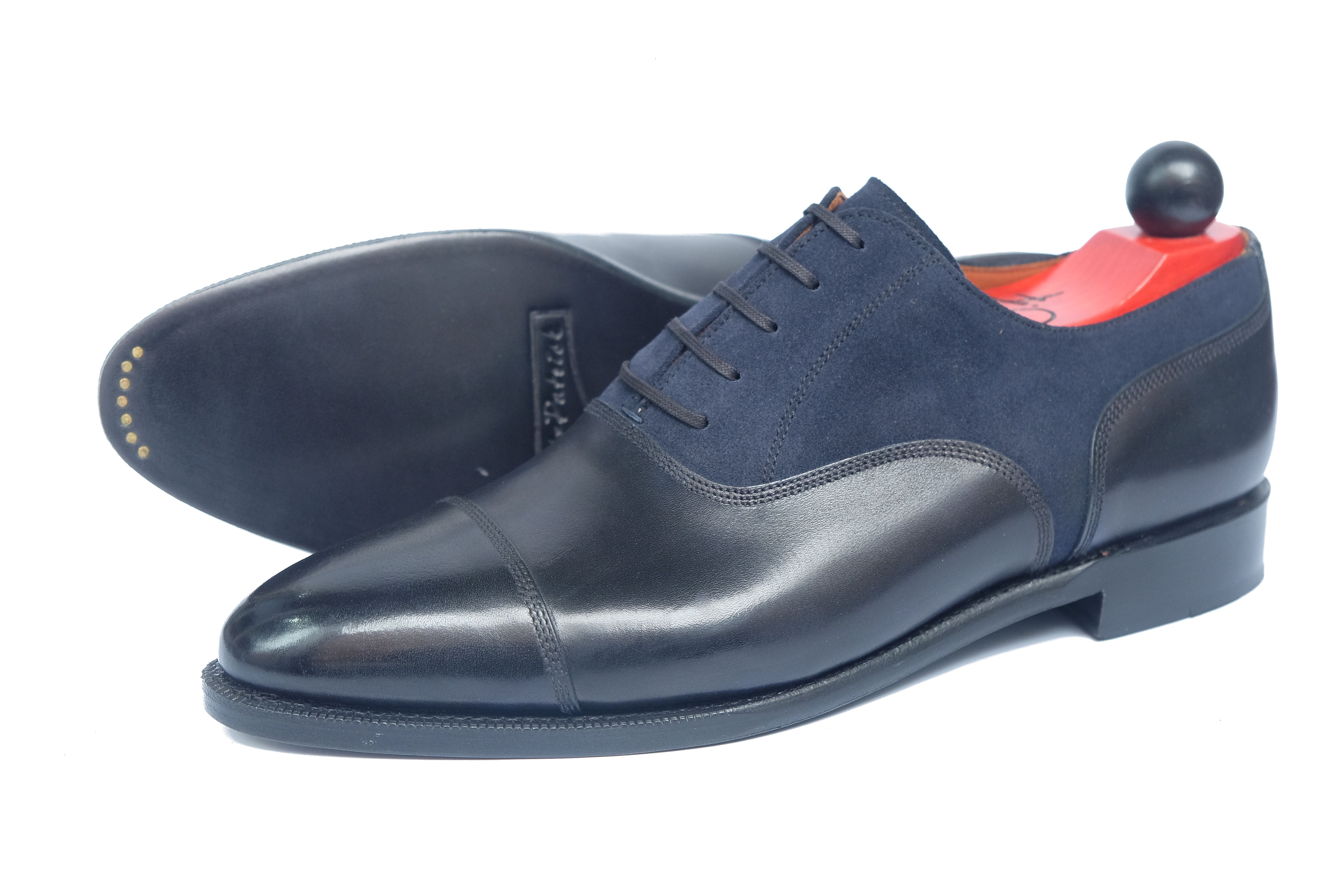 Magnolia - MTO - Navy Museum Calf / Navy Suede - TMG Last - Single Leather Sole