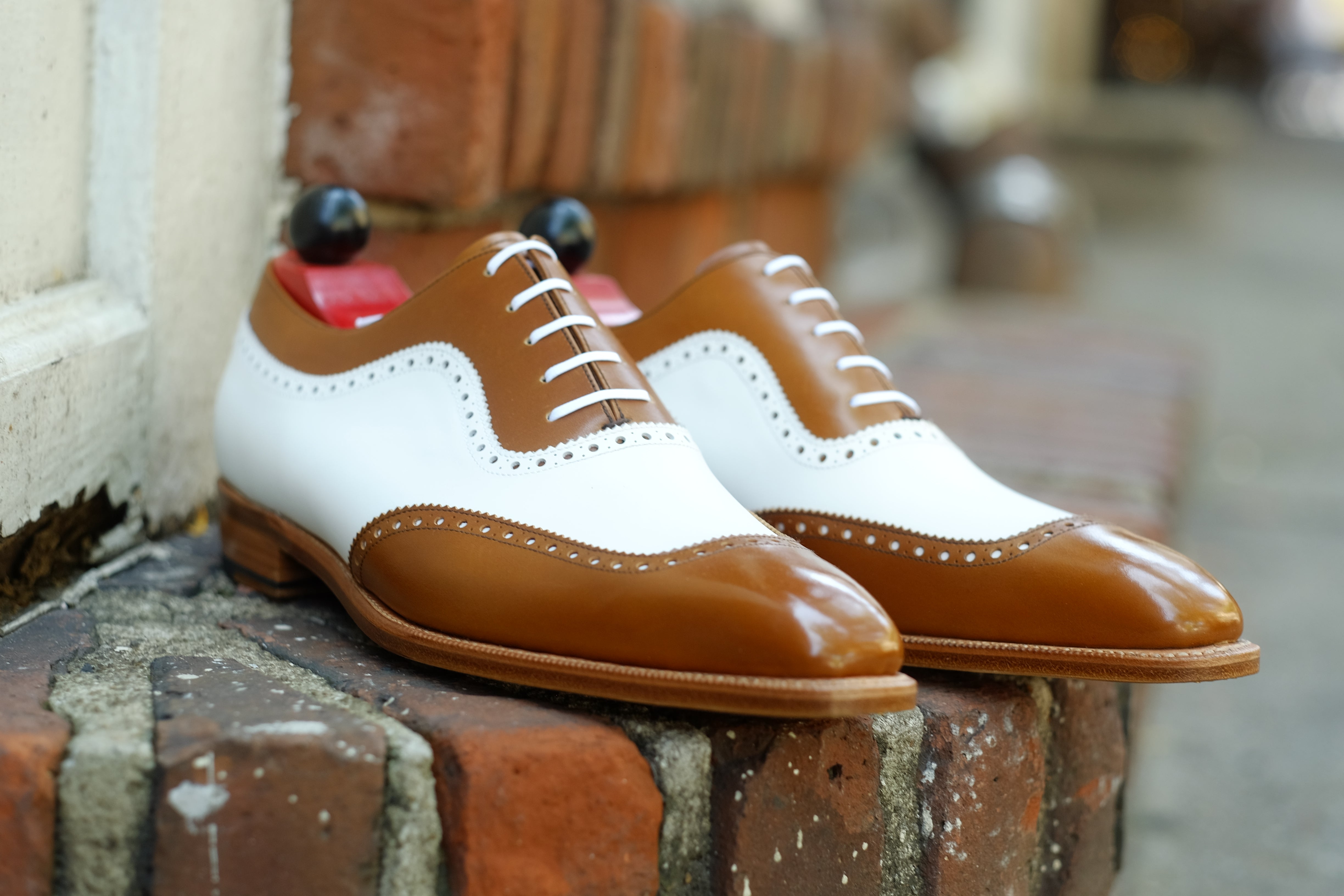 Medina - MTO - Caramel Calf / White Calf - LPB Last - Single Leather Sole