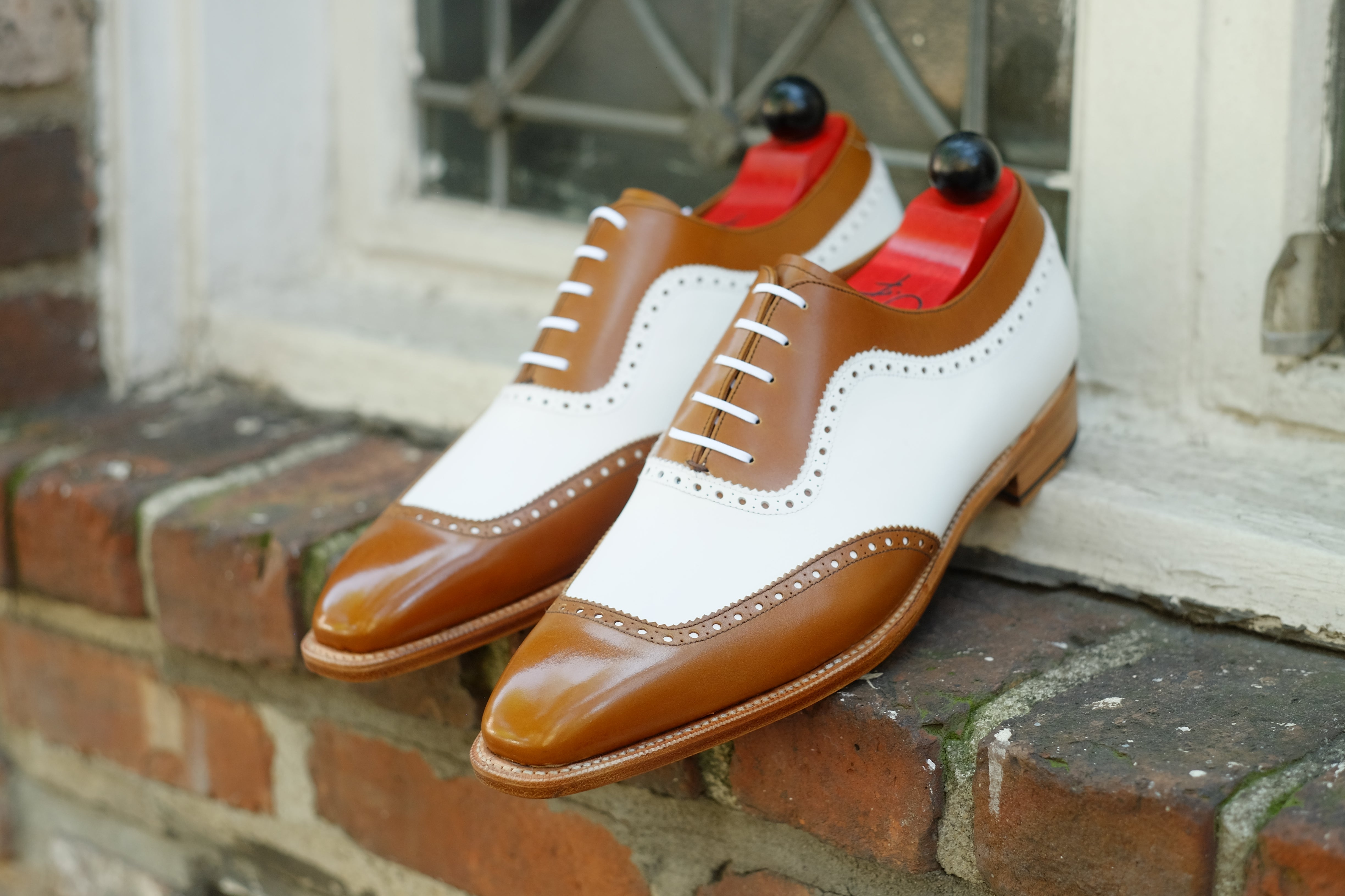 Medina - MTO - Caramel Calf / White Calf - LPB Last - Single Leather Sole