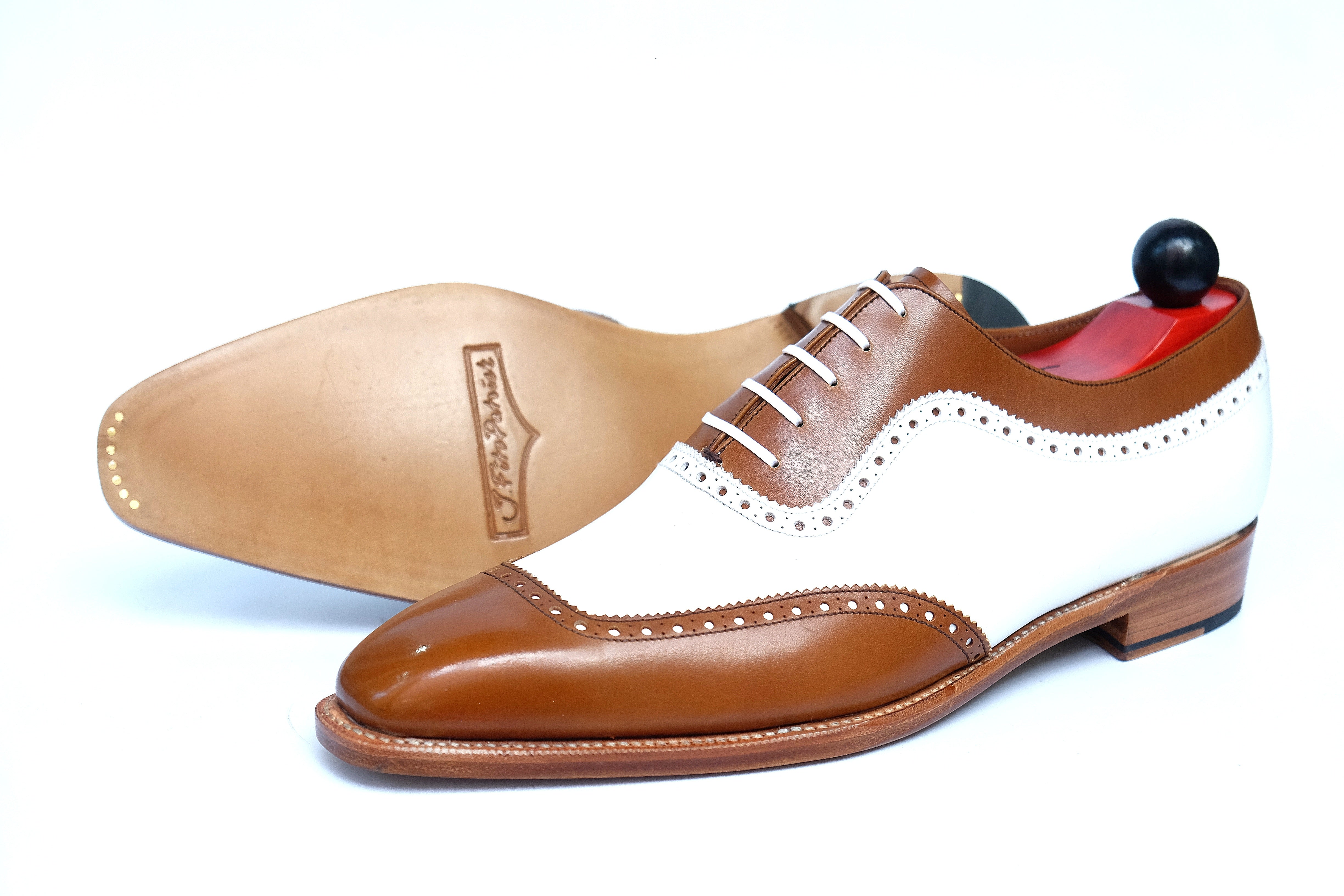 Medina - MTO - Caramel Calf / White Calf - LPB Last - Single Leather Sole