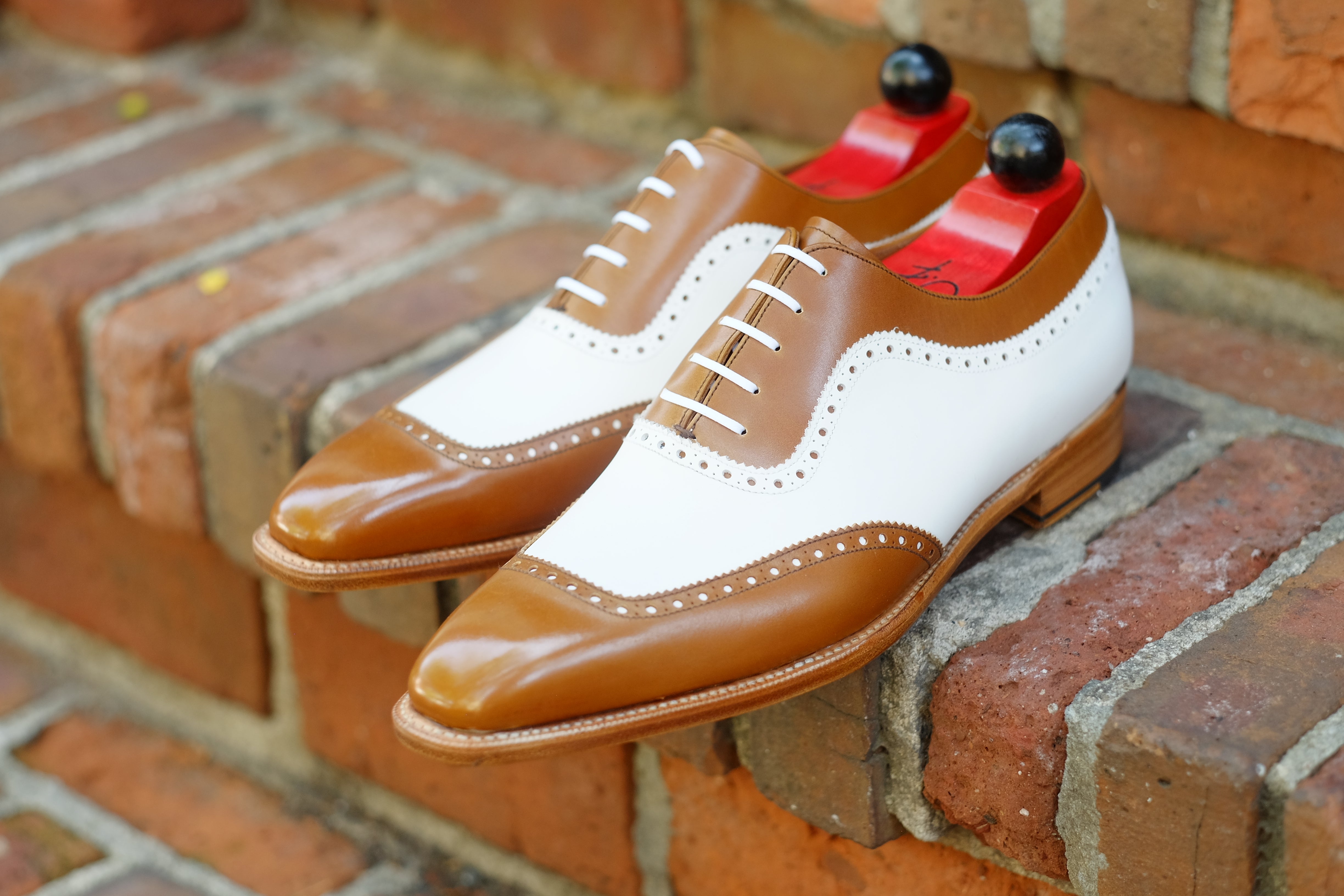 Medina - MTO - Caramel Calf / White Calf - LPB Last - Single Leather Sole