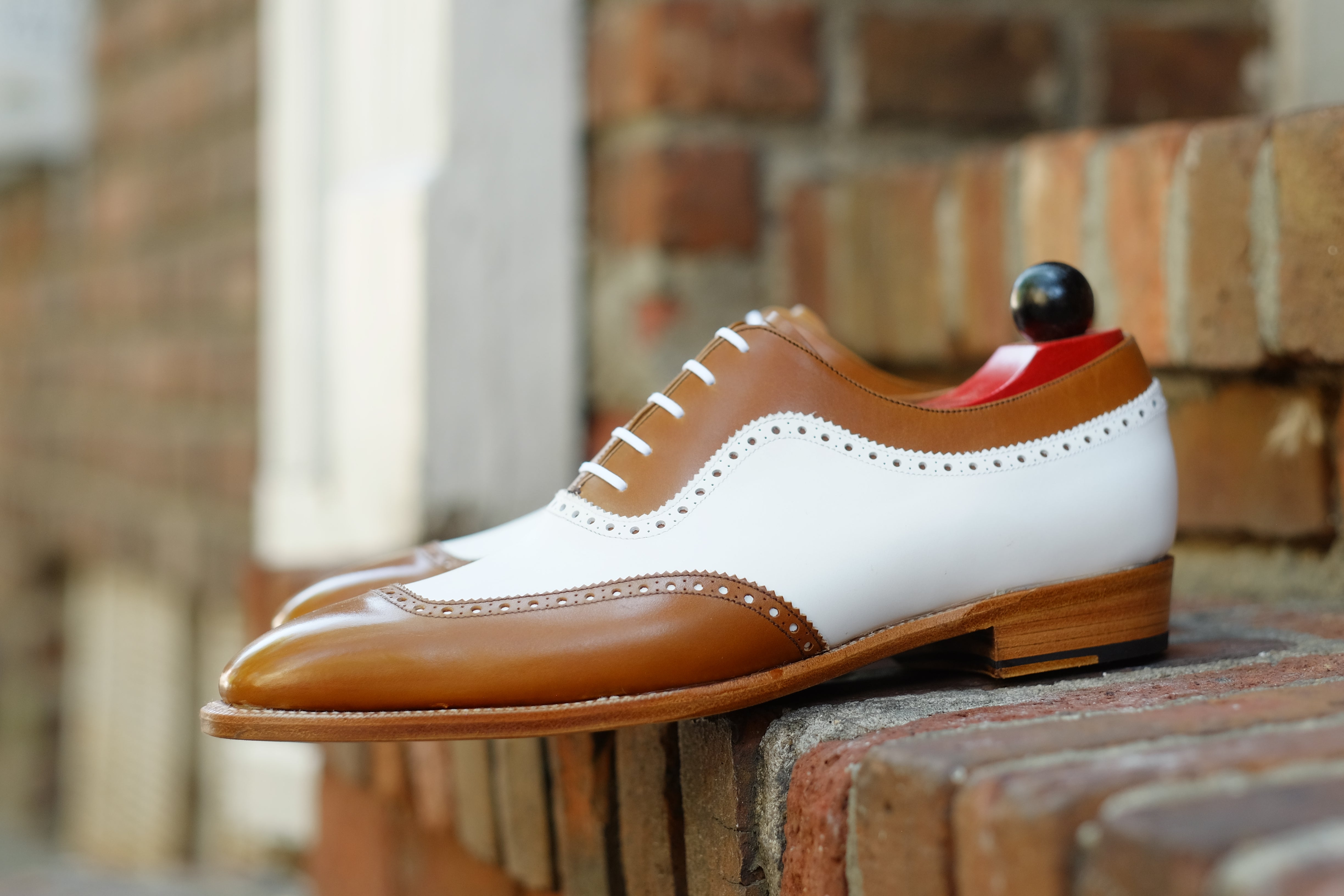 Medina - MTO - Caramel Calf / White Calf - LPB Last - Single Leather Sole