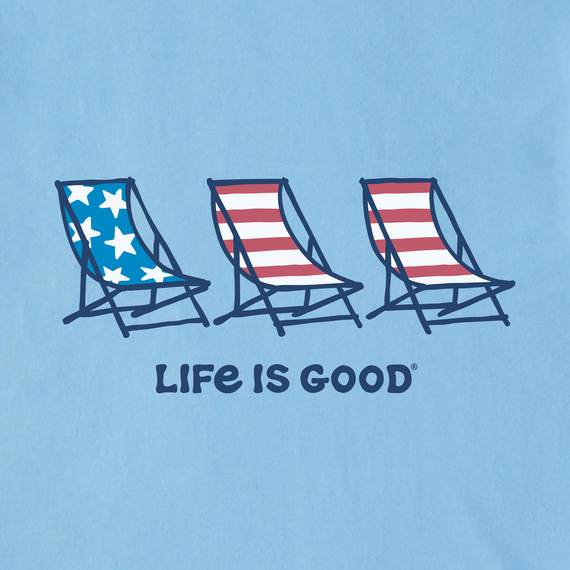 Men's Flag Beach Chairs Crusher Tee