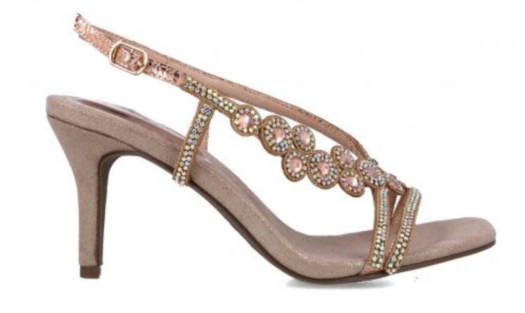 MENBUR Gold embellished strappy sandal