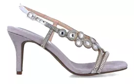 MENBUR Silver embellished strappy sandal