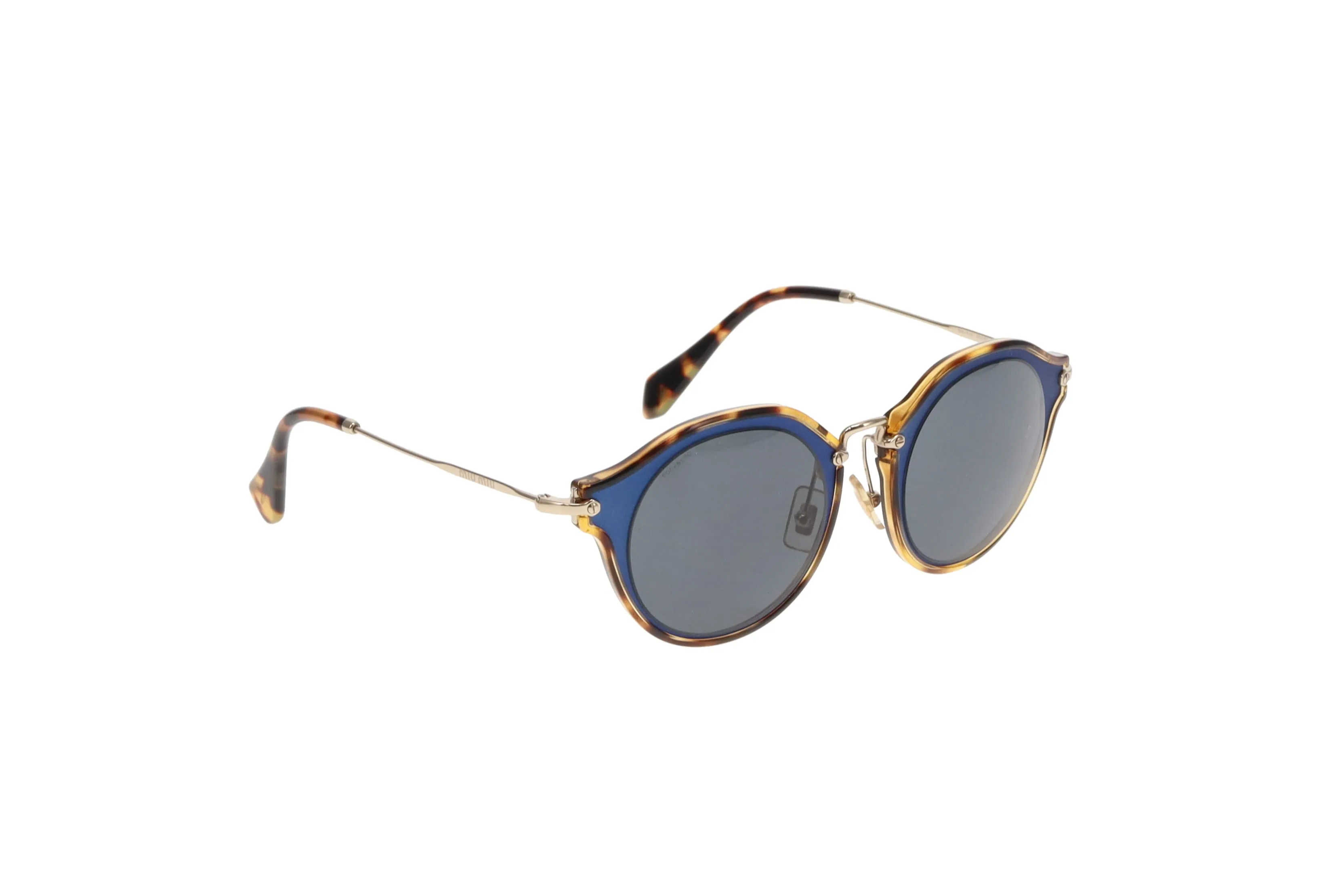 Miu Miu Tortoise and Blue Frame SMU51S Sunglasses