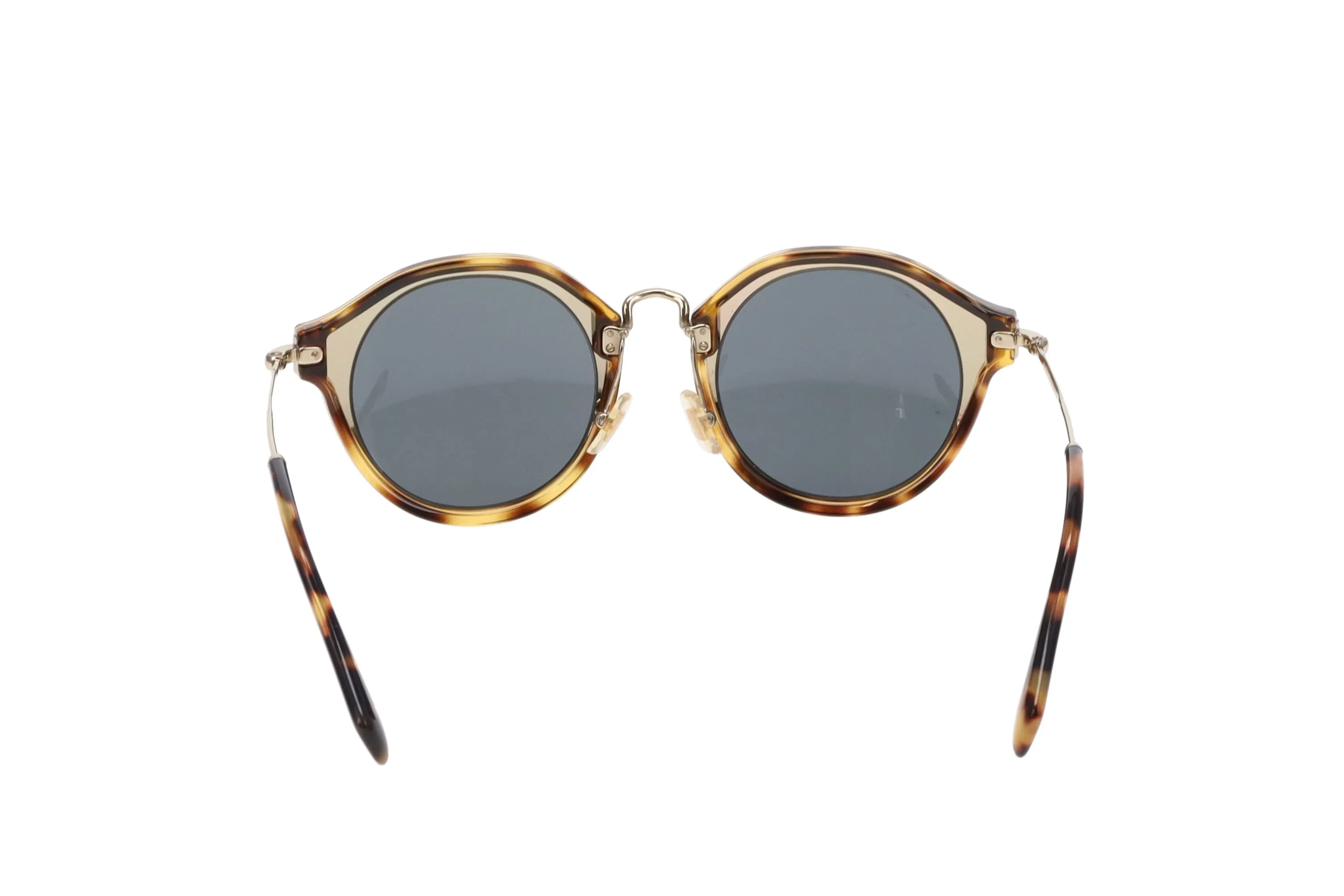 Miu Miu Tortoise and Blue Frame SMU51S Sunglasses