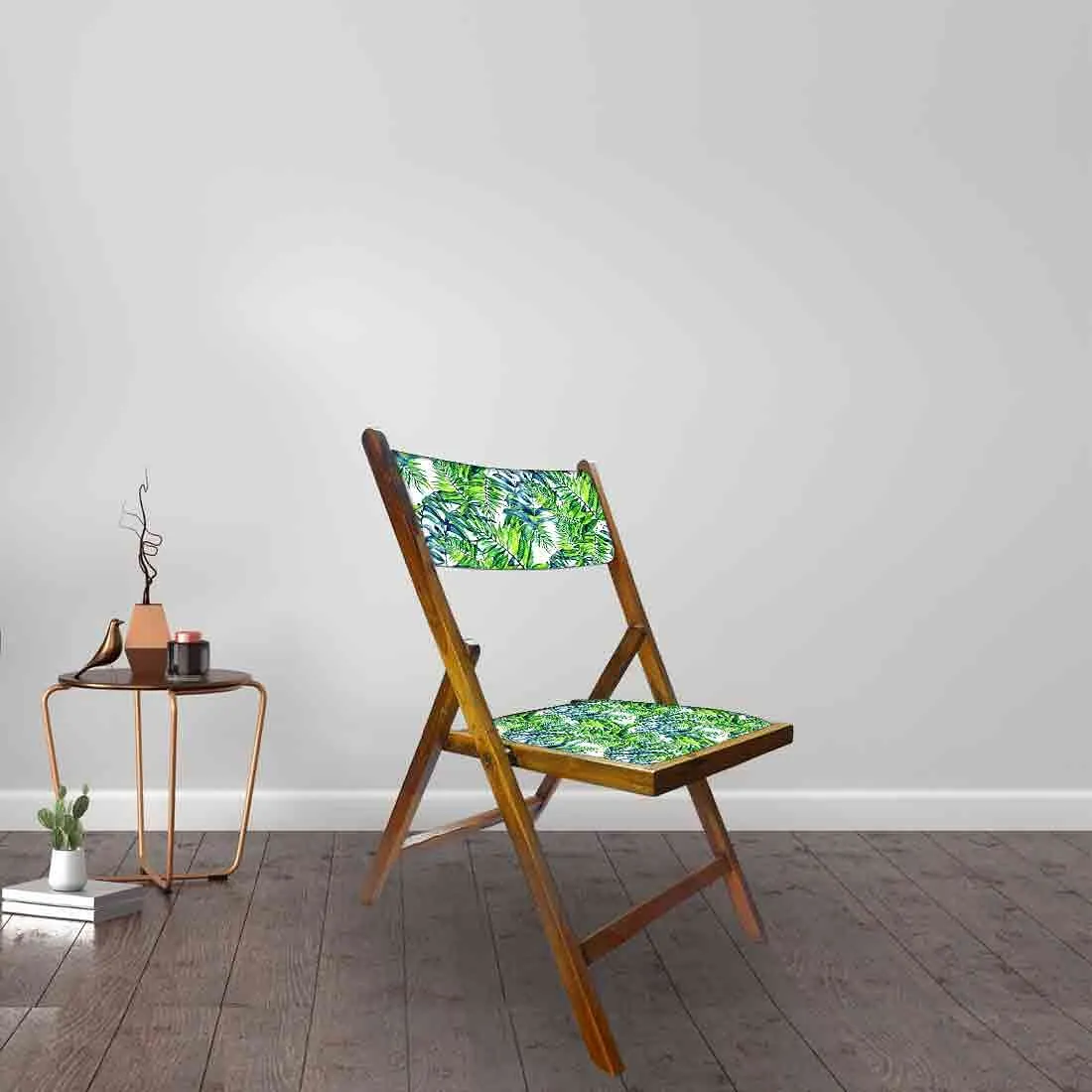 Nutcase Designer Chairs For Living Room - Green Blue Leaves