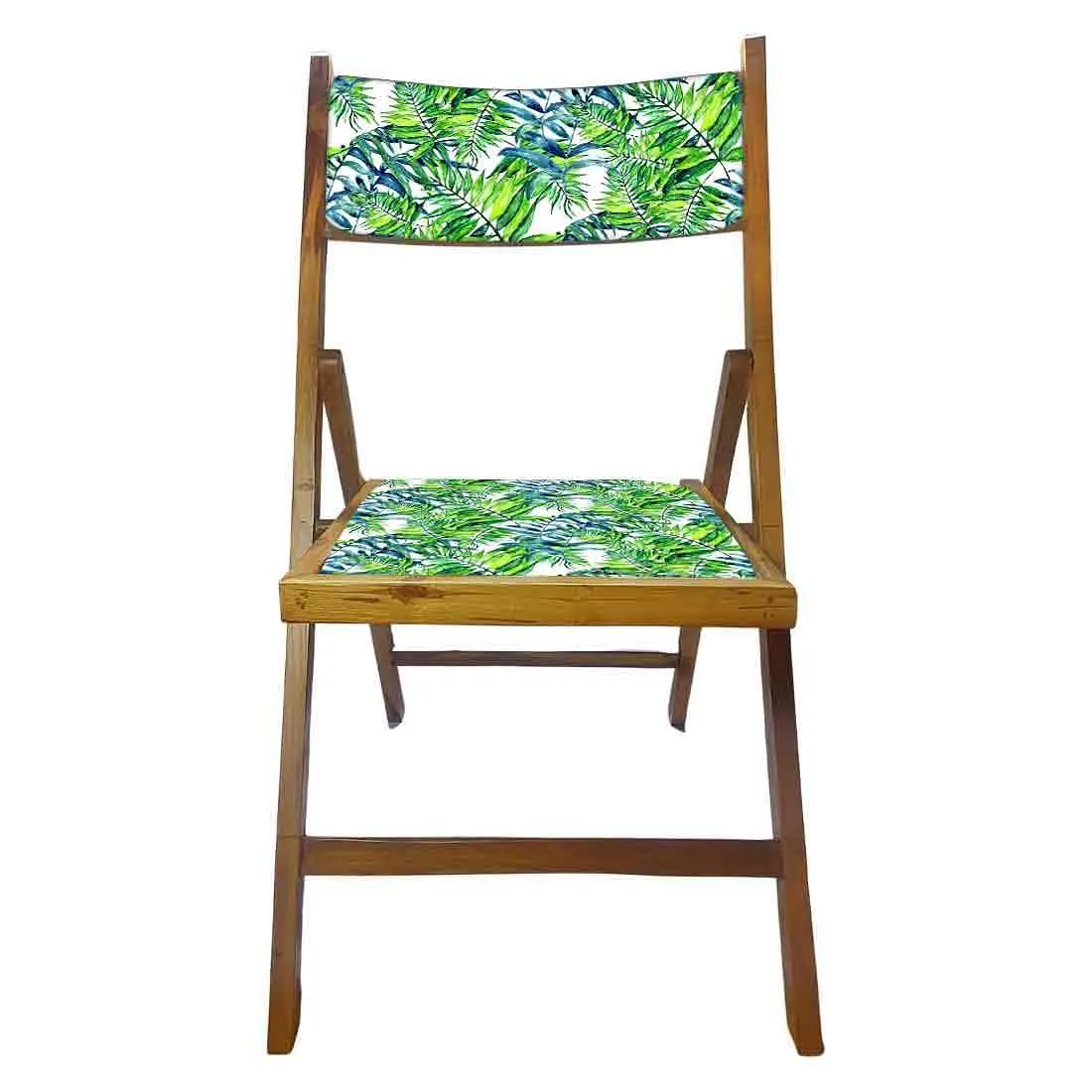 Nutcase Designer Chairs For Living Room - Green Blue Leaves