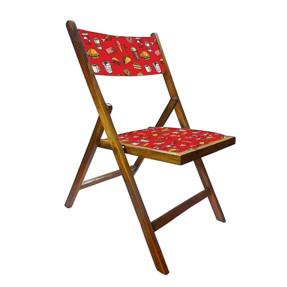 Nutcase Foldable Wooden Chairs With Cushion For Balcony - Breakfast