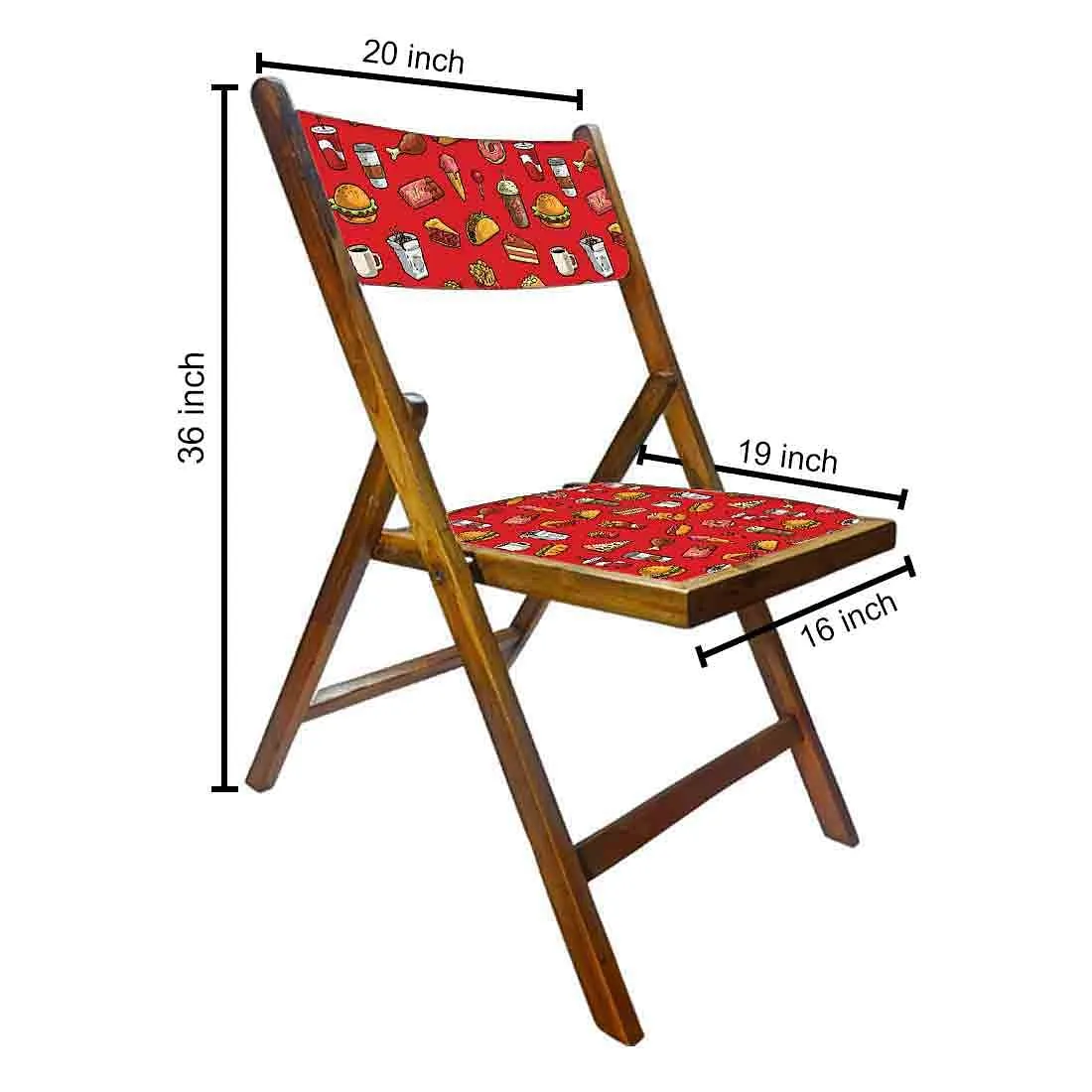 Nutcase Foldable Wooden Chairs With Cushion For Balcony - Breakfast