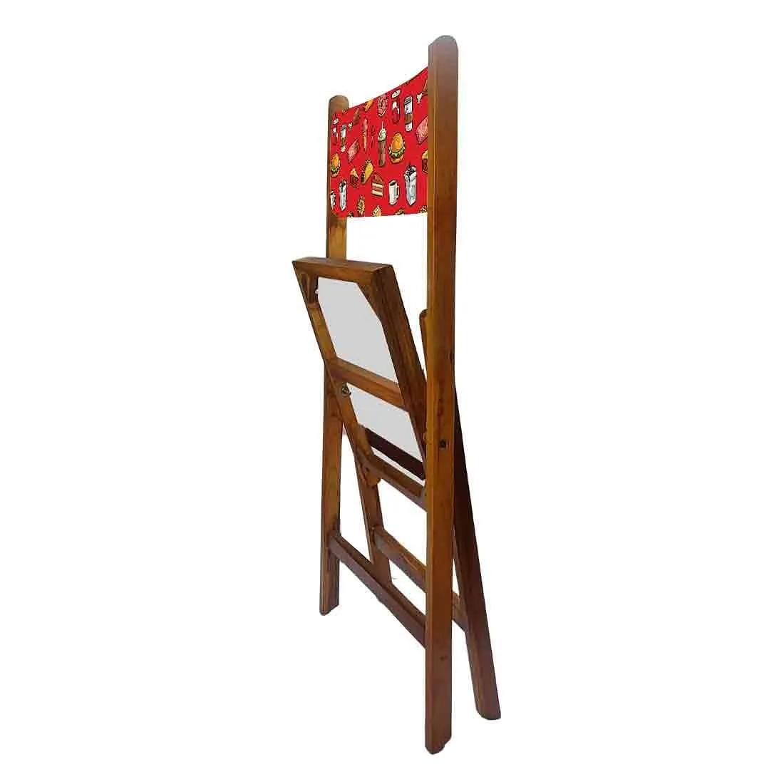 Nutcase Foldable Wooden Chairs With Cushion For Balcony - Breakfast