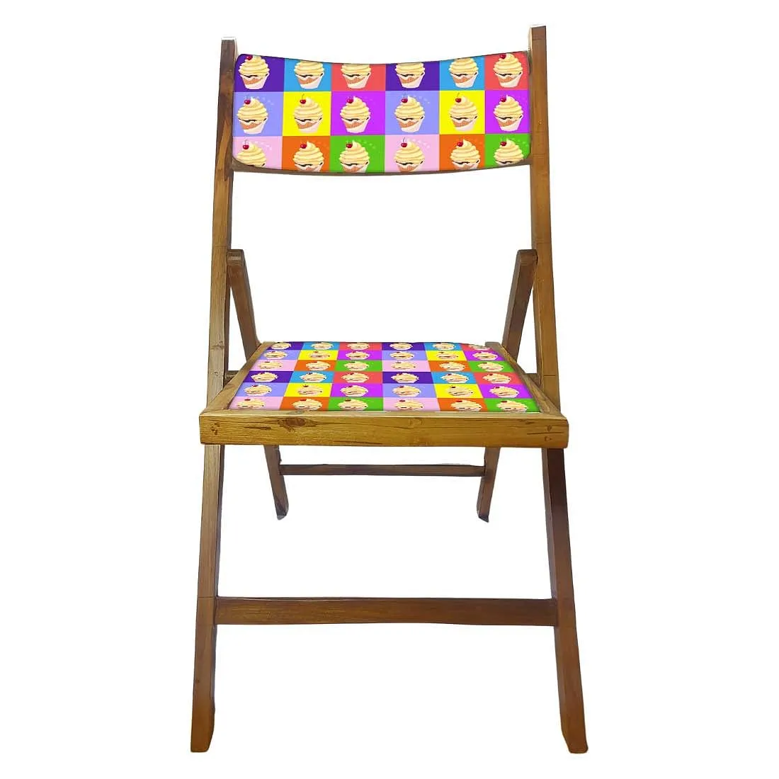 Nutcase Wooden Chairs With Cushion Seat For Home - Ice Cream