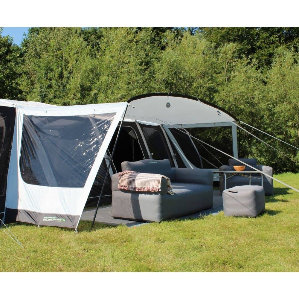 Outdoor Revolution Ozone 8.0 Safari Lodge Six (+6) Berth Family Air Tent with Two Side Annexes ORFT3020 + Free Footprint (2024)