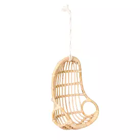 Poppie Hanging Egg Rattan Doll Chair