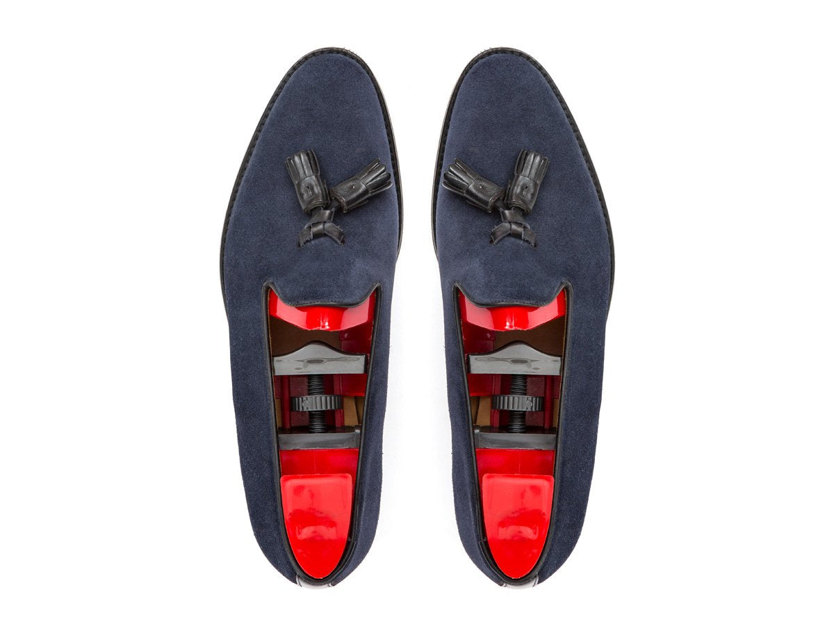 Ravenna - MTO - Navy Suede / Black Calf Tassel - TMG Last - City Rubber Sole