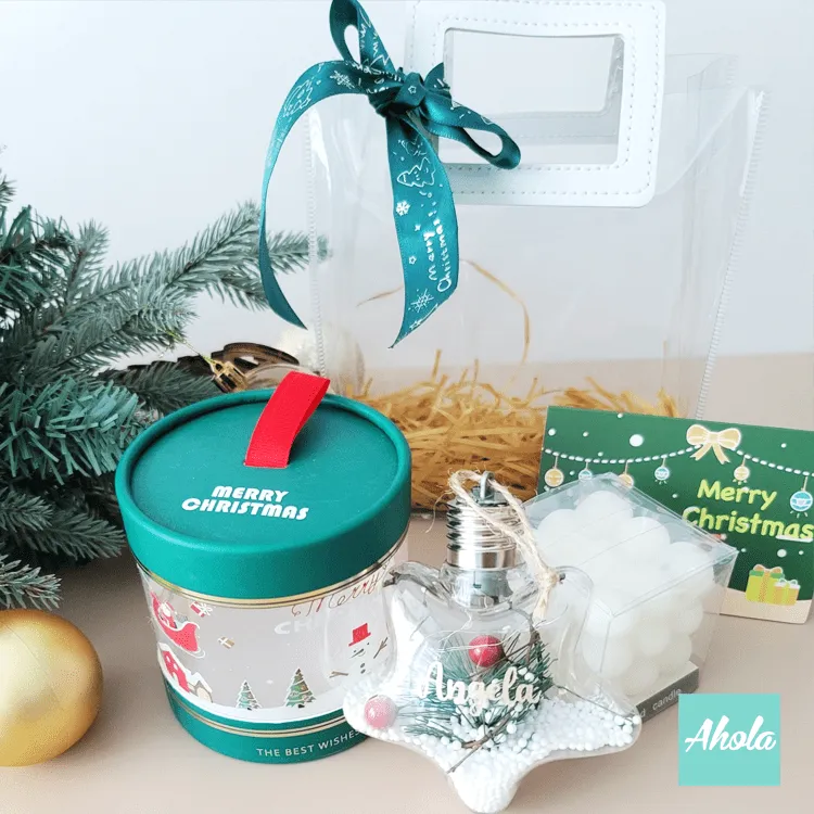 【Rituals】Christmas Built-in Lighting Baubles and Scented candle gift set 星形名字可發光裝飾球+香氛蠟燭禮品套裝 (3-5個工作天完成)