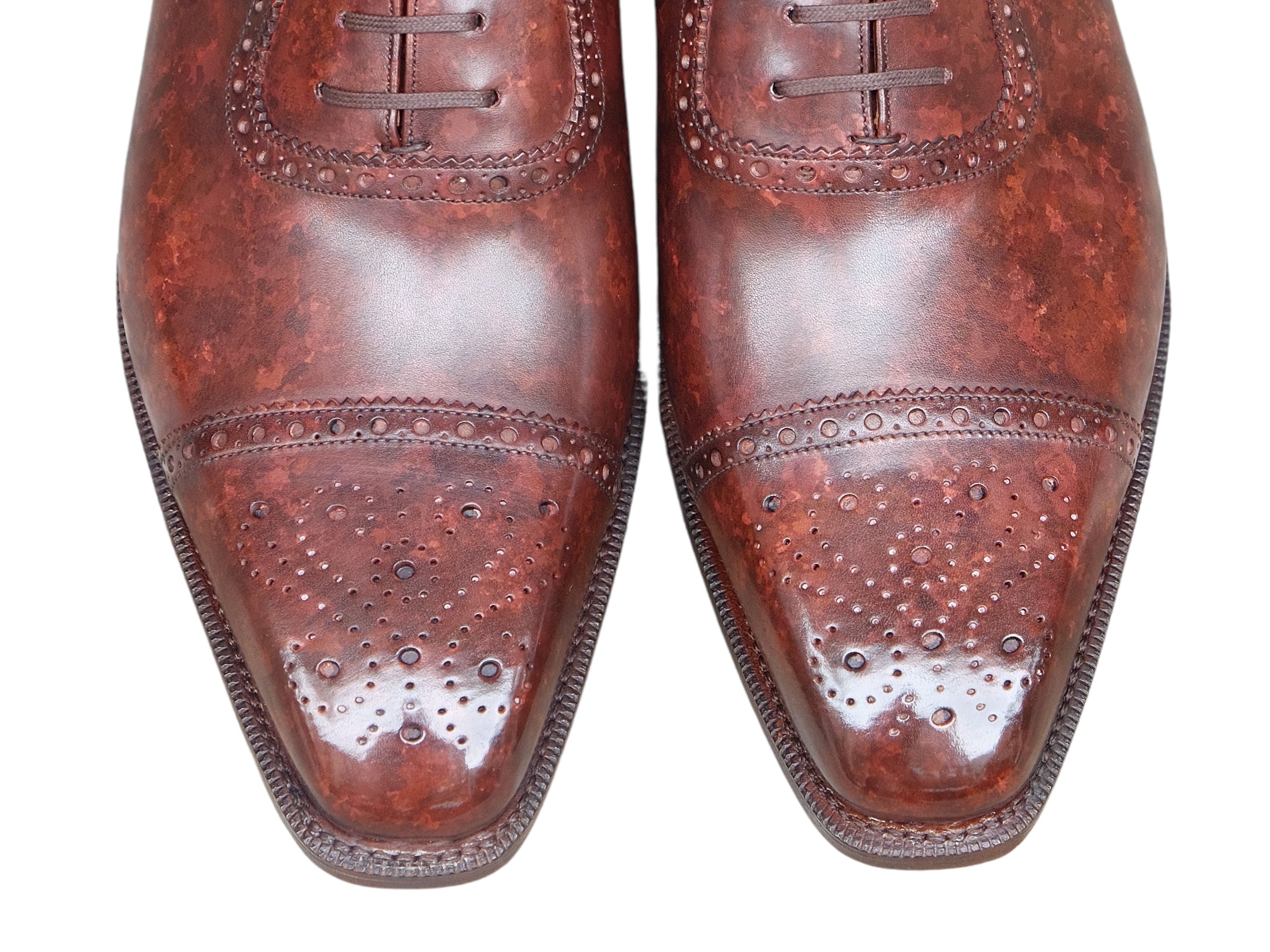 Riviera - MTO - Walnut Marble Patina - MGF Last - Single Leather Sole