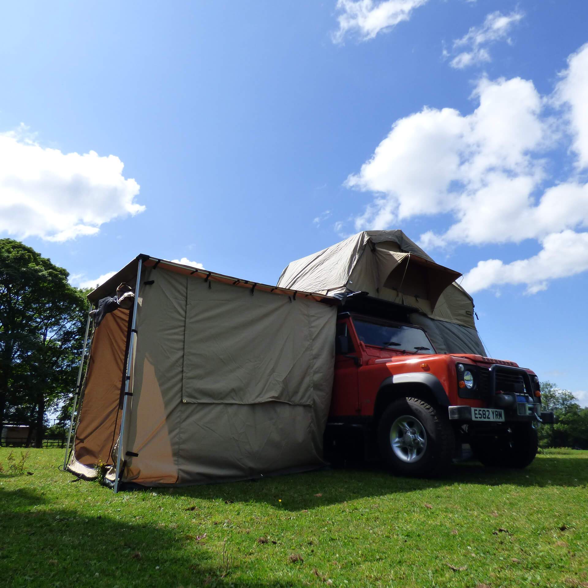 Sand Yellow Awning Tent Addon for 2mx2m Direct4x4 Pull-out Side Awnings