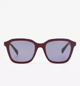 Square Times Bio-Acetate Sunglasses | Rusty Magenta with Smoke Lens